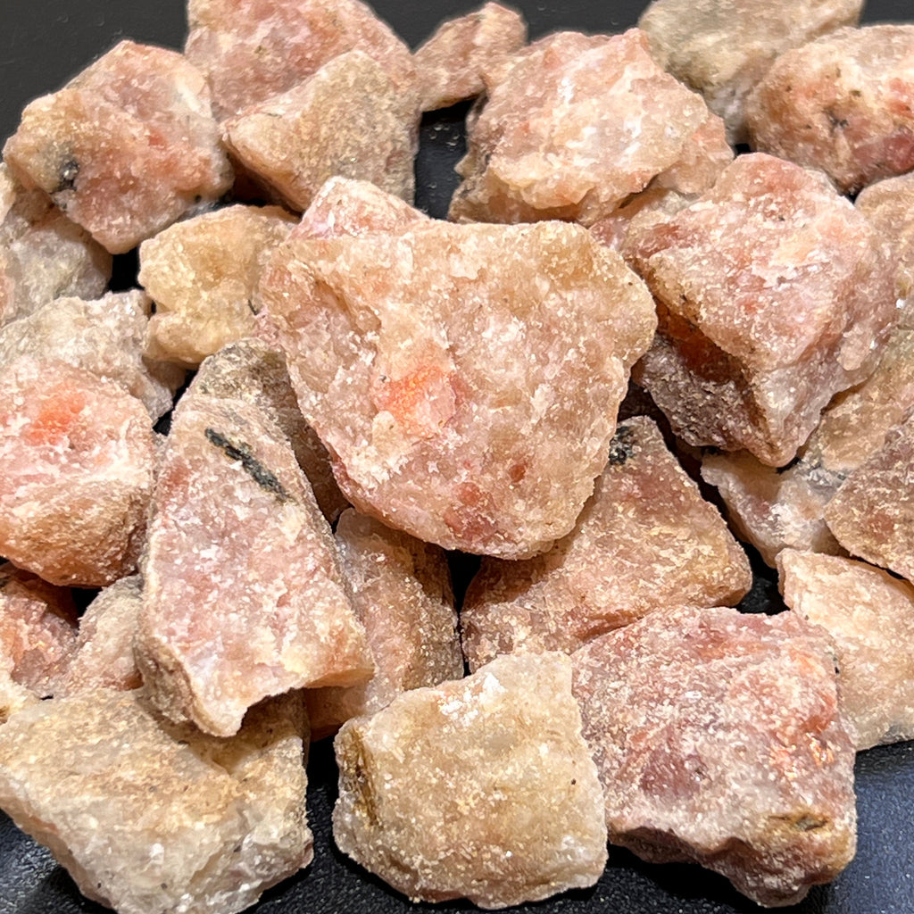 Sunstone Rough, Raw Orange Heliolite Stones - By the Piece or Pound