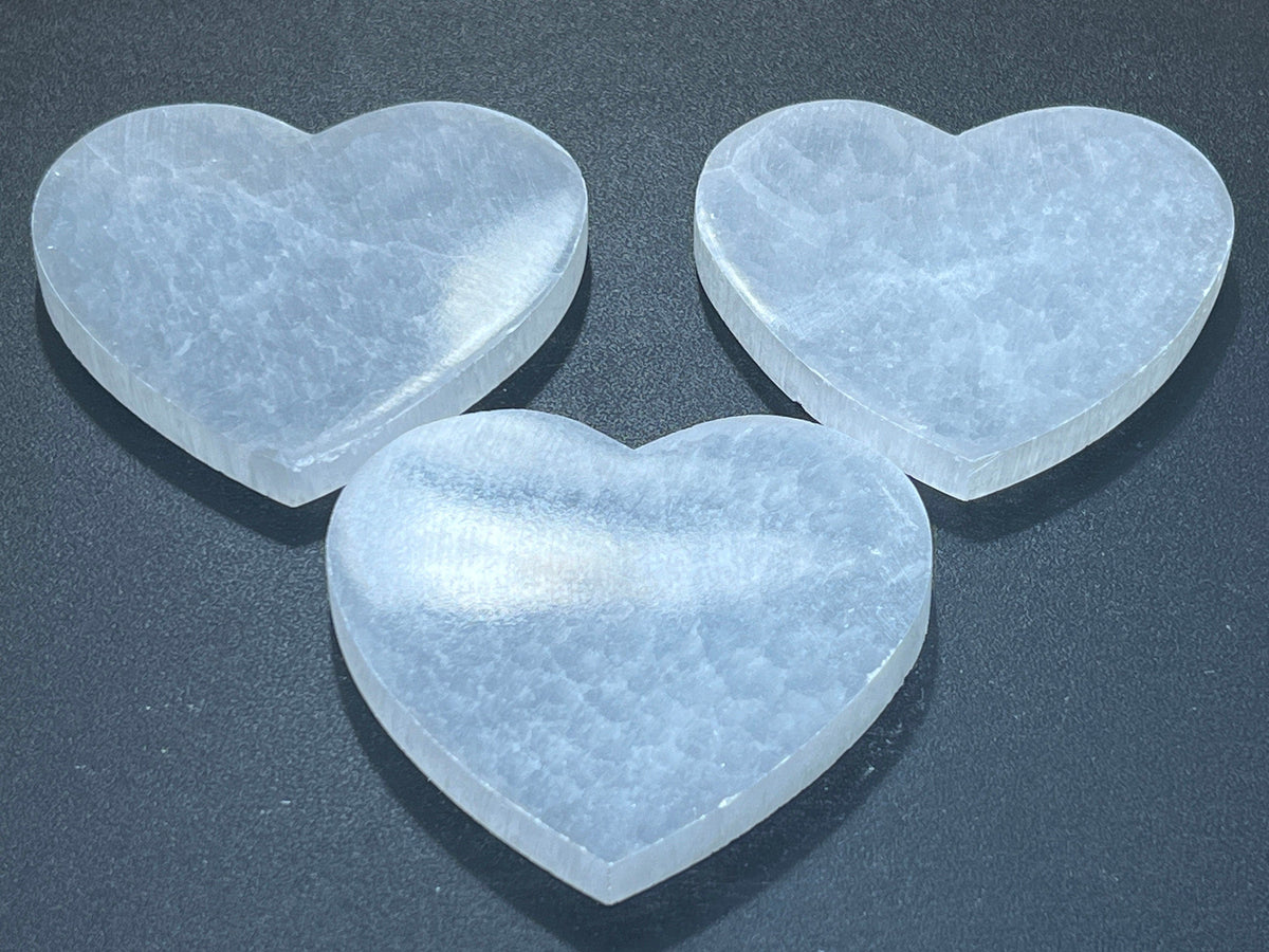 Selenite Heart Plate