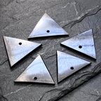 Black Shungite Triangle Shaped Bead Pendant