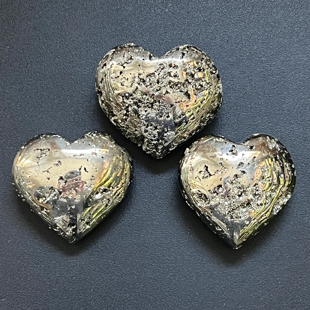 Pyrite Puffy Heart - Peru