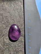 Amethyst Cabochon, Hand-Cut High-Dome Oval Gemstone, 24 x 18 mm — One of a Kind