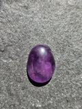 Amethyst Cabochon, Hand-Cut High-Dome Oval Gemstone, 24 x 18 mm — One of a Kind