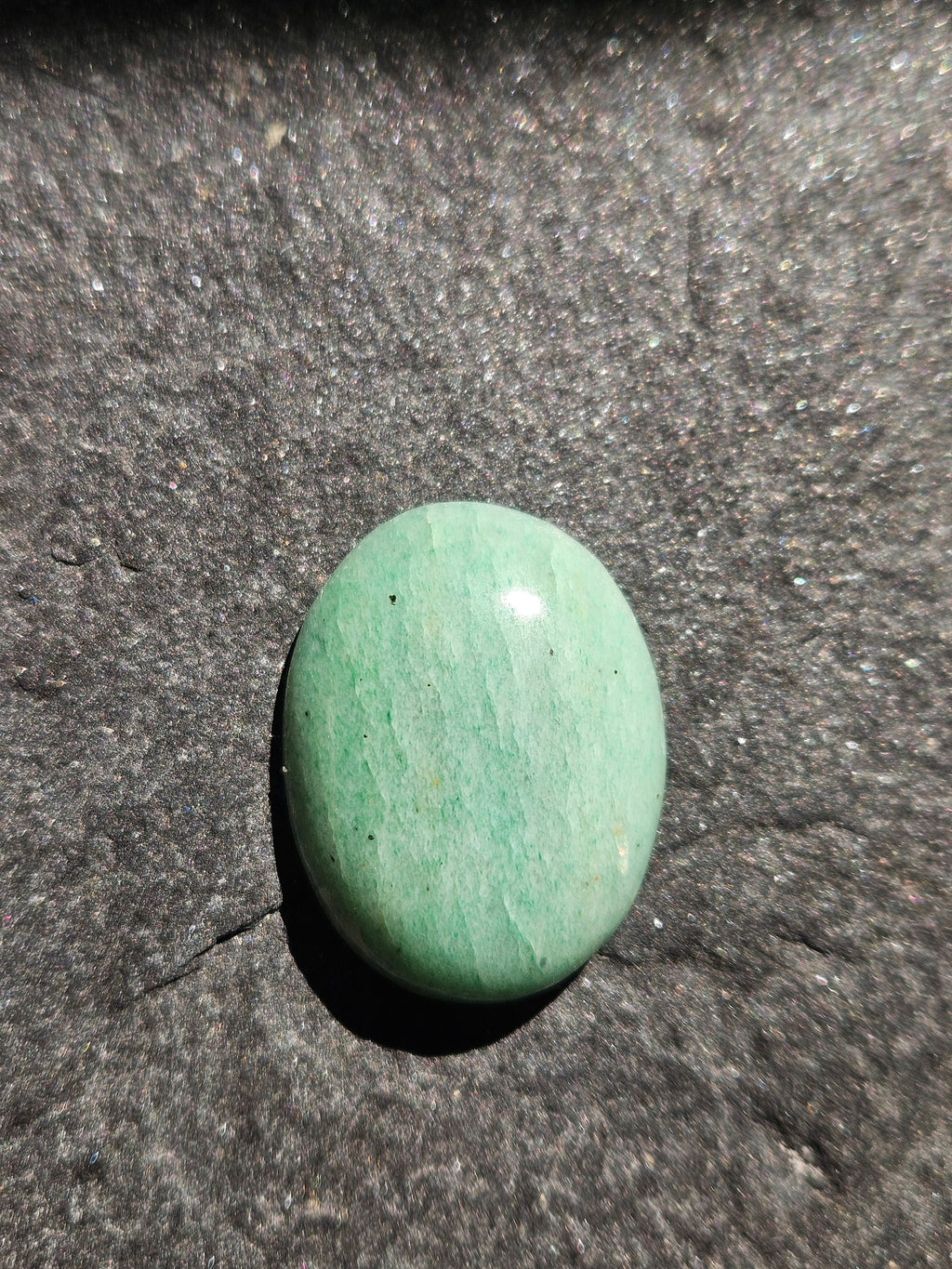Natural Green Aventurine Cabochon — 30 x 24 mm Hand Cut Oval