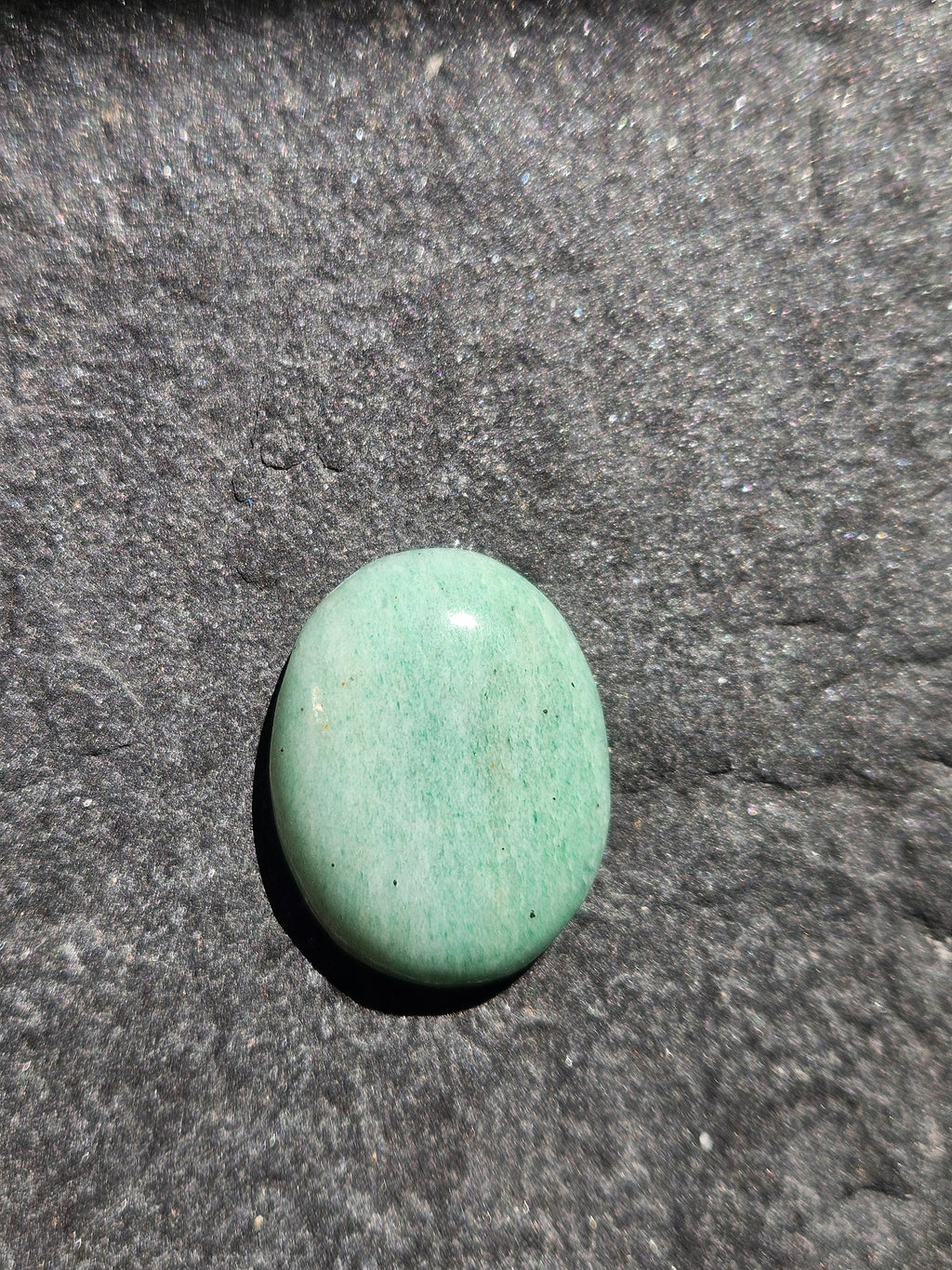 Natural Green Aventurine Cabochon — 30 x 24 mm Hand Cut Oval