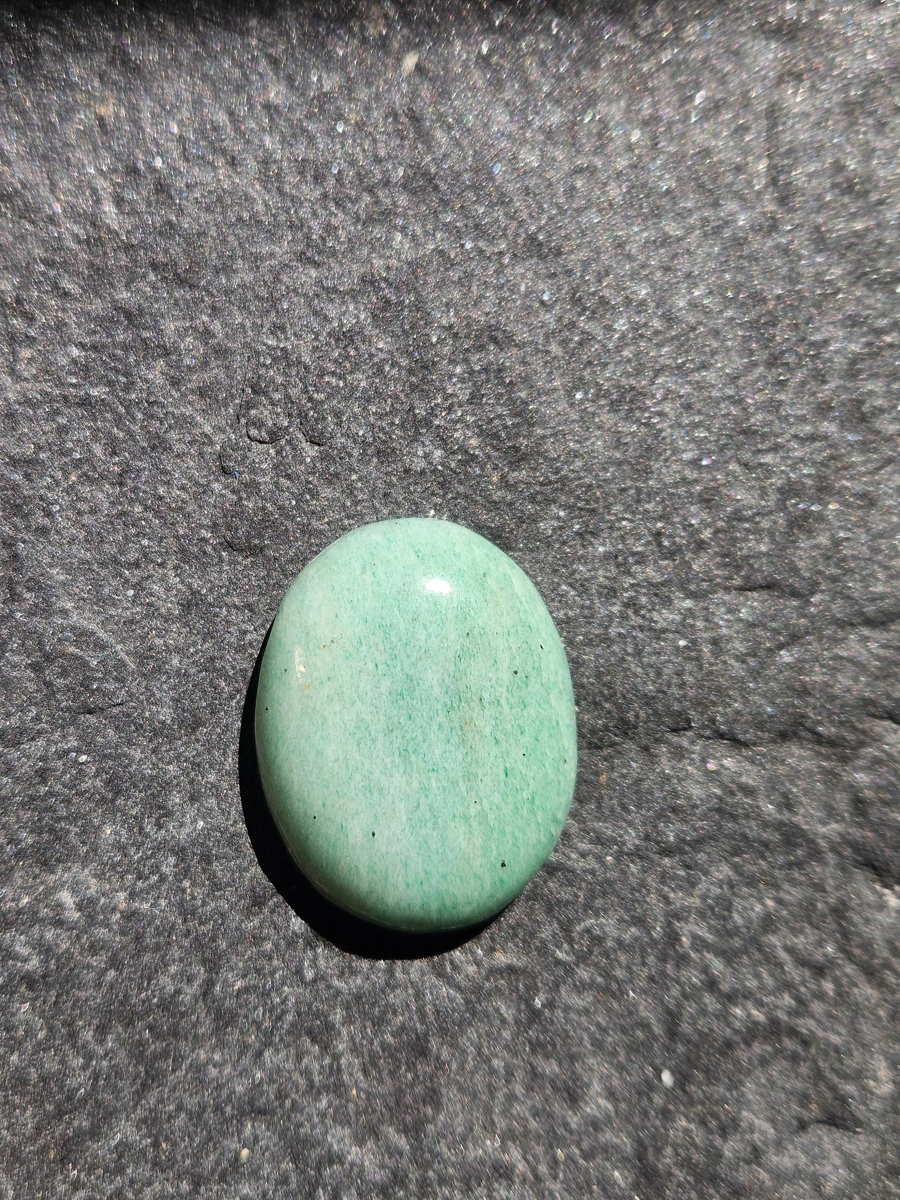 Natural Green Aventurine Cabochon — 30 x 24 mm Hand Cut Oval