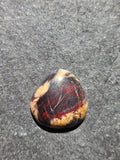 Natural Brecciated Jasper Cabochon — 28 x 28 mm Hand Cut Heart, Oxblood