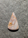 Natural Brecciated Jasper Cabochon — 44 x 27 mm Hand Cut Triangle, Lavender