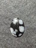 Natural Snowflake Obsidian Cabochon — 29 x 23 mm Hand Cut Oval