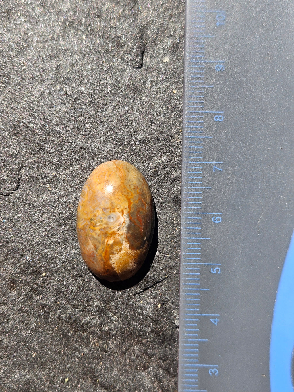 Natural Jasper Cabochon with Druzy Pocket — 24 x 16 mm Hand Cut Oval, Tan & Rust