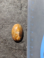 Jasper Cabochon, Hand-Cut Gemstone with Druzy Pocket, 24 x 16 mm — One of a Kind