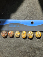 Leopard Skin Jasper Cabochon, Hand-Cut Gemstone, 24 x 20 mm — One of a Kind