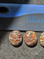 Leopard Skin Jasper Cabochon, Hand-Cut Oval Gemstone, 23 x 20 mm — One of a Kind