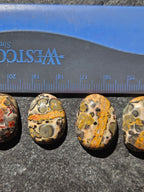 Leopard Skin Jasper Cabochon, Hand-Cut Oval Gemstone, 24 x 19 mm — One of a Kind