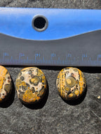 Leopard Skin Jasper Cabochon, Hand-Cut Gemstone, 24 x 20 mm — One of a Kind