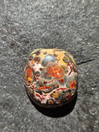 Leopard Skin Jasper Cabochon, Hand-Cut Oval Gemstone, 23 x 20 mm — One of a Kind