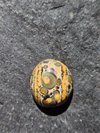 Leopard Skin Jasper Cabochon, Hand-Cut Gemstone, 24 x 20 mm — One of a Kind