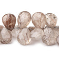15x11-20x13mm Copper Rutilated Quartz Faceted Pear Beads 8 Inch Strand