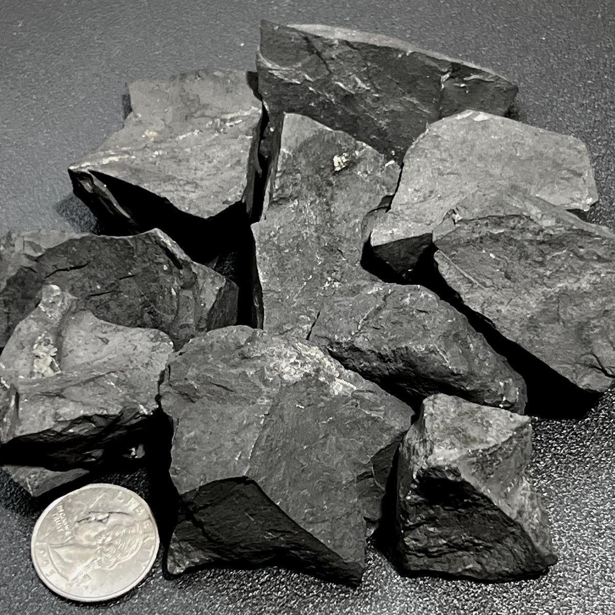 Shungite Rough, Raw Black Type-2 Stones - By the Piece or Pound, Karelia Russia