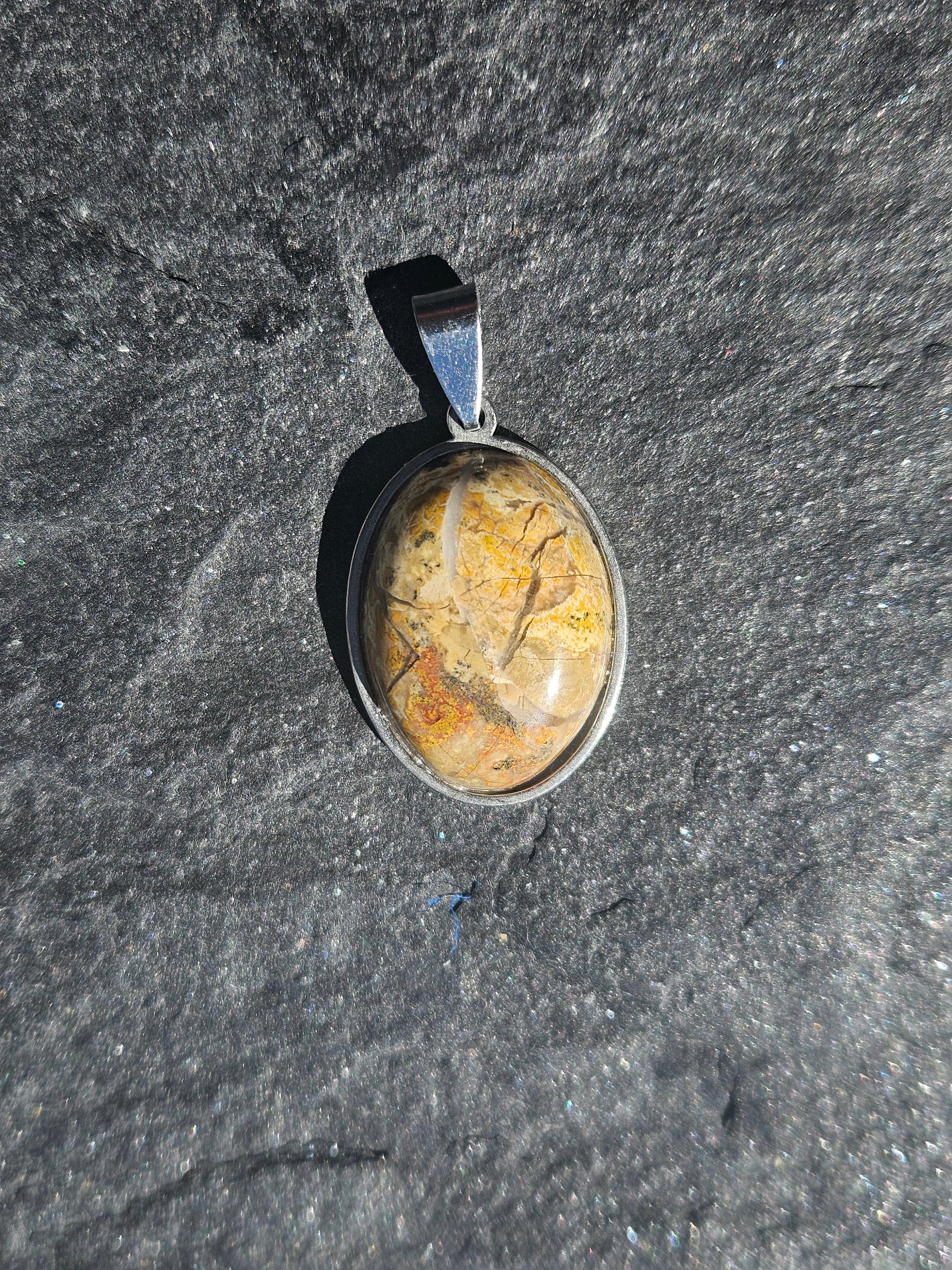 Picture Jasper Pendant Necklace