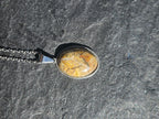 Gold Picture Jasper Pendant Necklace - view 2