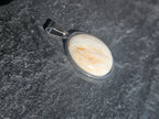 Genuine Scolecite Oval Pendant Stainless Steel Necklace - view 4