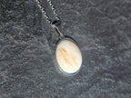 Genuine Scolecite Oval Pendant Stainless Steel Necklace - view 2