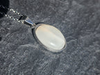 Chatoyant Cat Eye Oval Pendant Stainless Steel Necklace