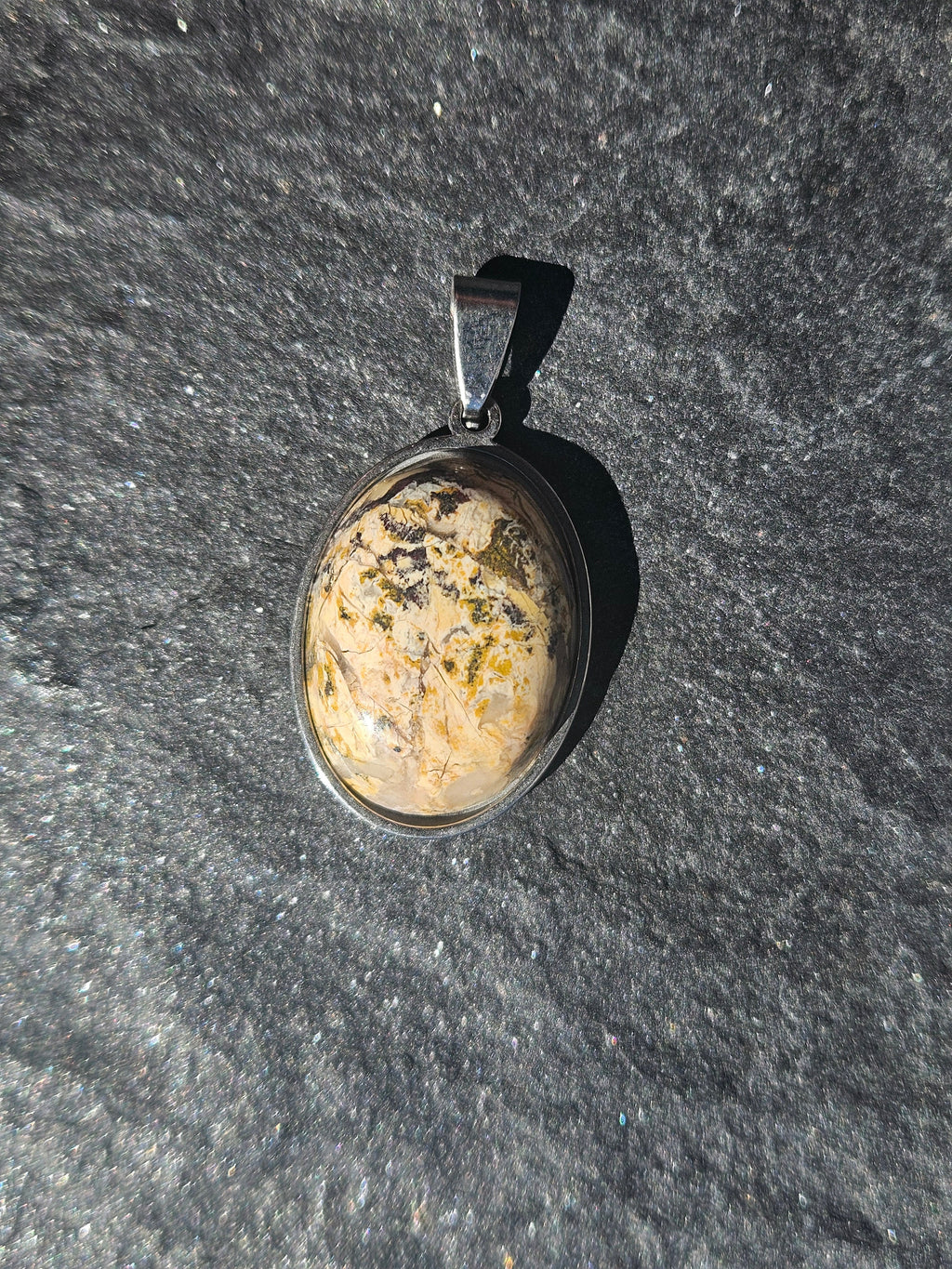Picture Jasper Pendant Necklace