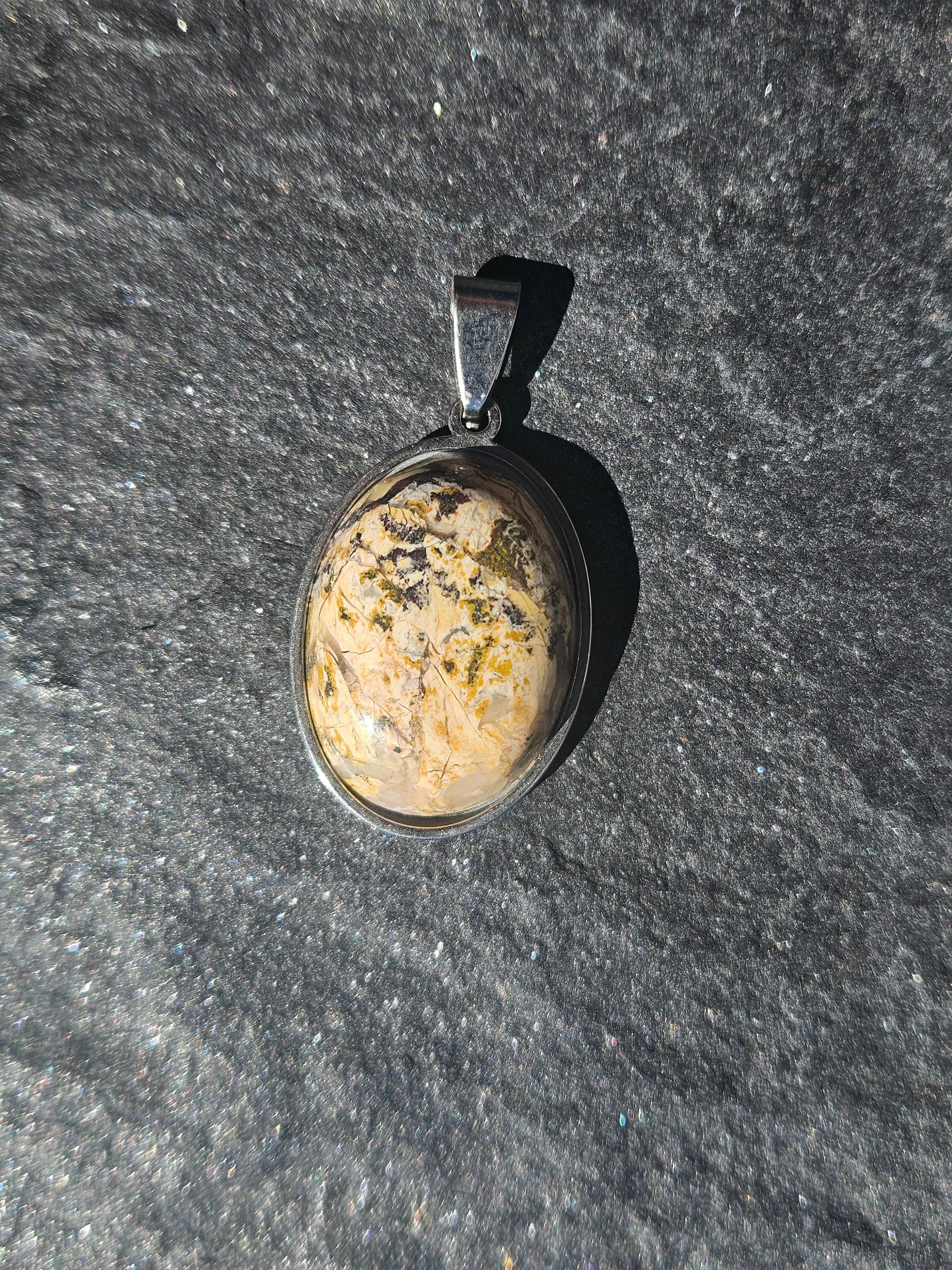 Picture Jasper Pendant Necklace