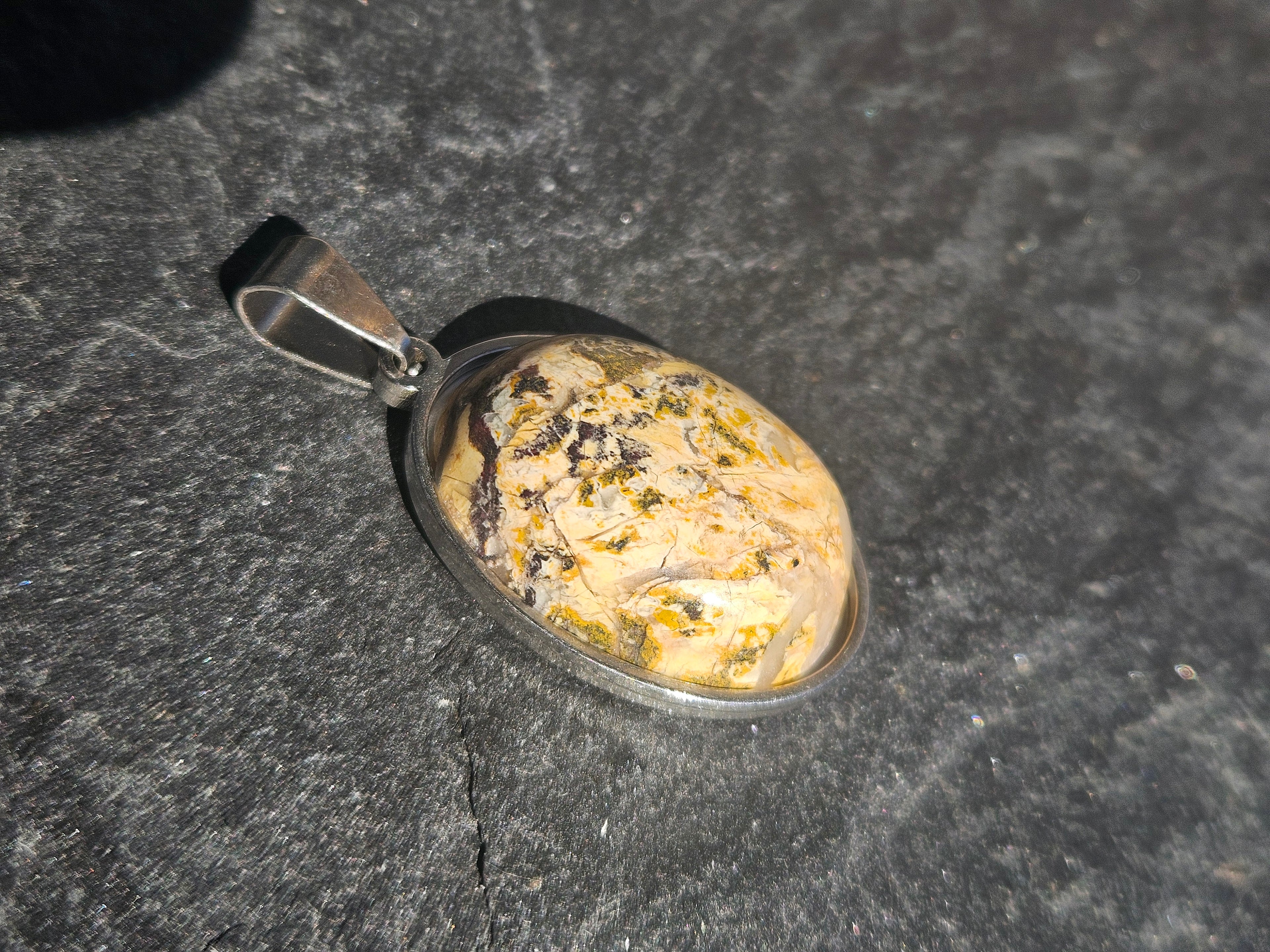 Picture Jasper Pendant Necklace