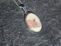 Montana Agate Oval Pendant Stainless Steel Necklace