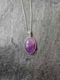 Natural Amethyst Oval Necklace