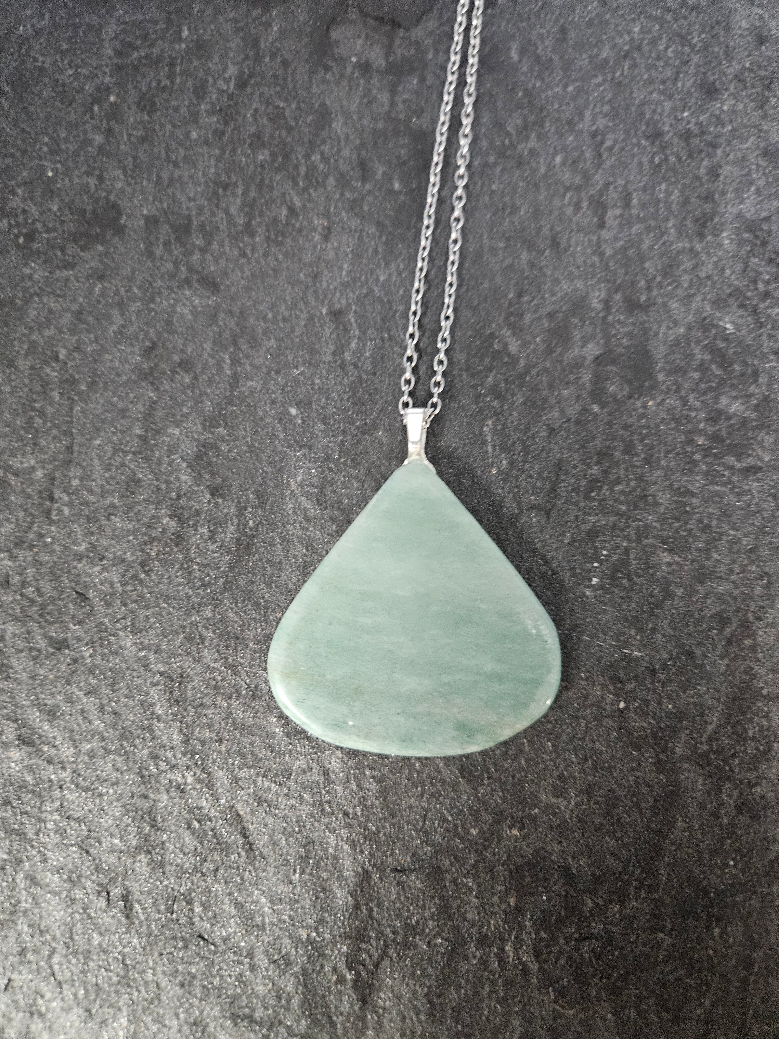 Natural Amazonite Teardrop Pendant Necklace