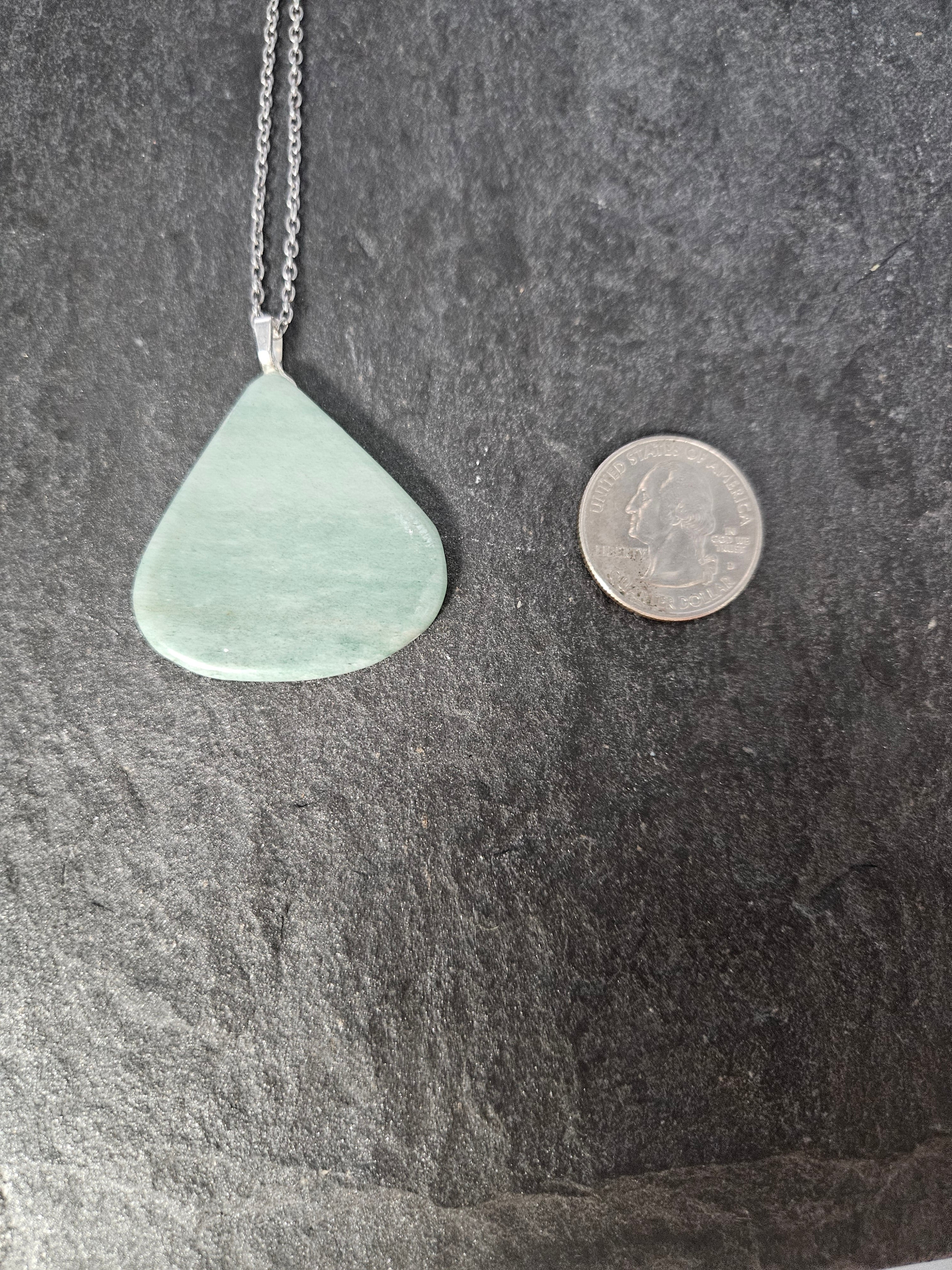 Natural Amazonite Teardrop Pendant Necklace