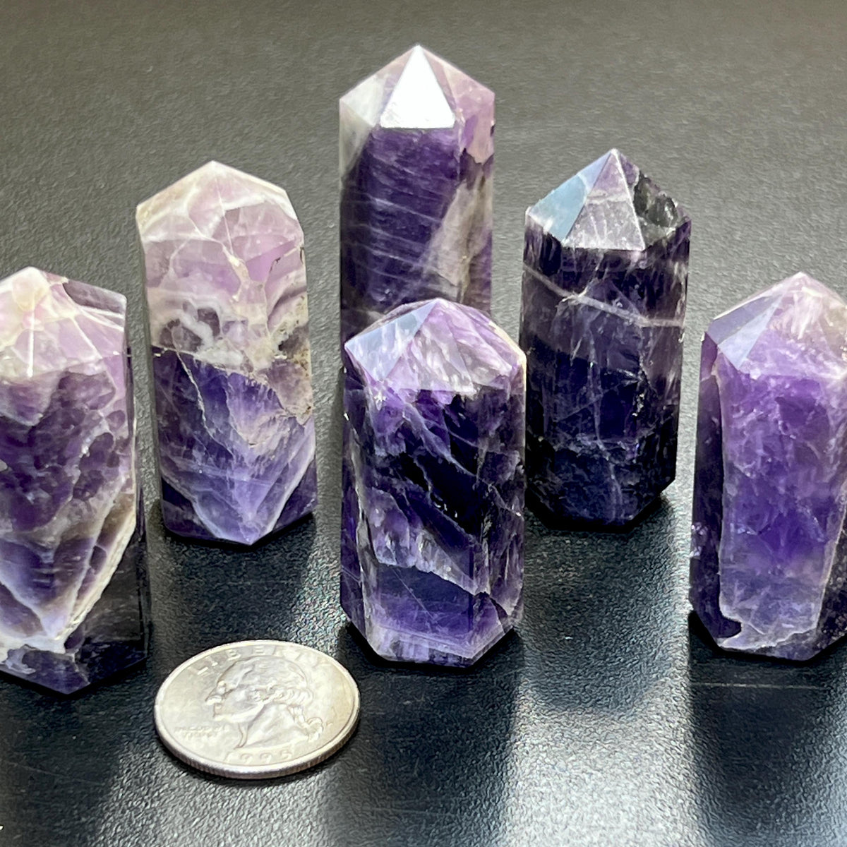 Banded Amethyst Tower - Mini Crystal Point