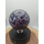 Amethyst Sphere, 5.6 lb Polished Chevron Dream Amethyst Crystal Ball