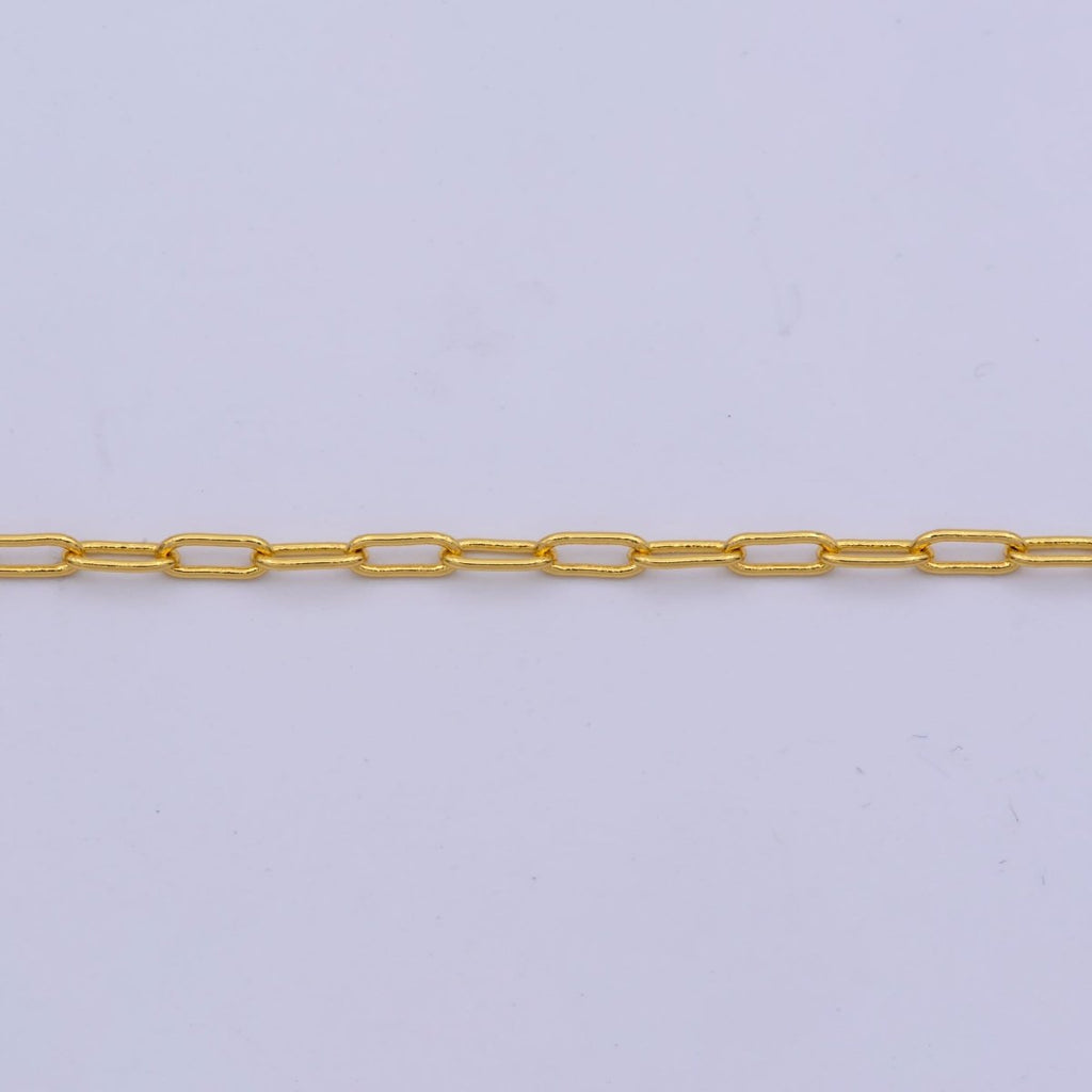 Paperclip Chain Necklace, 14K Gold Filled 2 mm