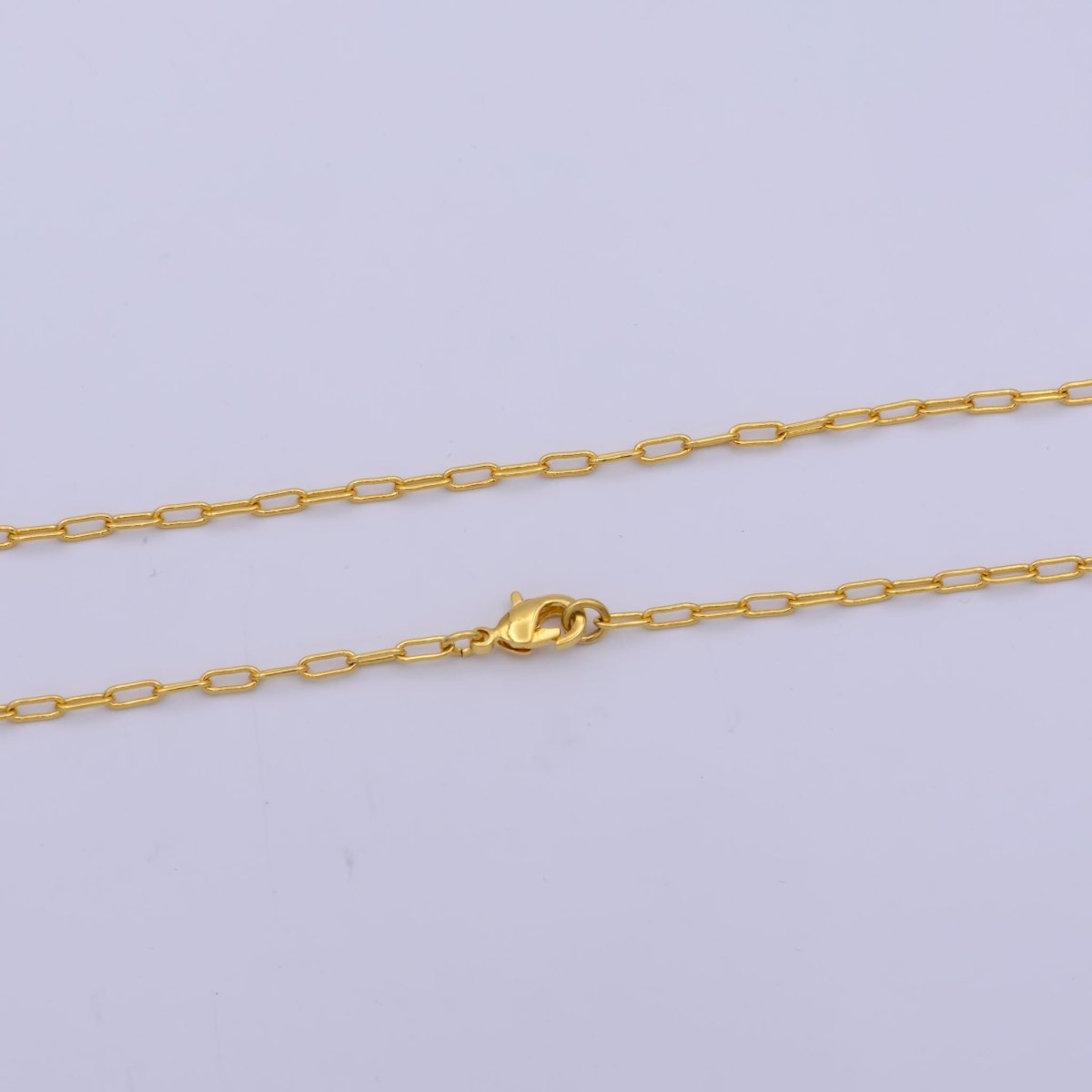 Paperclip Chain Necklace, 14K Gold Filled 2 mm