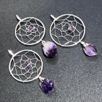 Amethyst Dreamcatcher Crystal Pendant