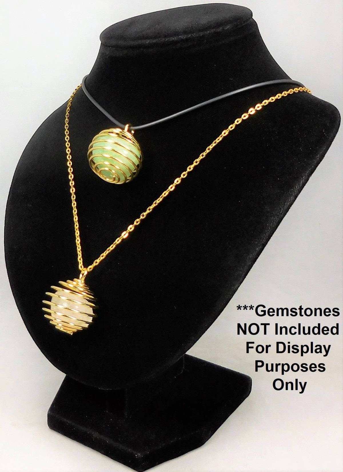 Spiral Cage Pendants for Stones - Silver, Gold or Copper Plated