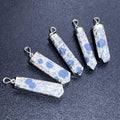 K2 Jasper Crystal Faceted Point Pendant - 925 Sterling Silver