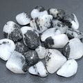 Quartz with Black Tourmaline Tumbled Stones