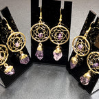 Amethyst Dreamcatcher Earrings