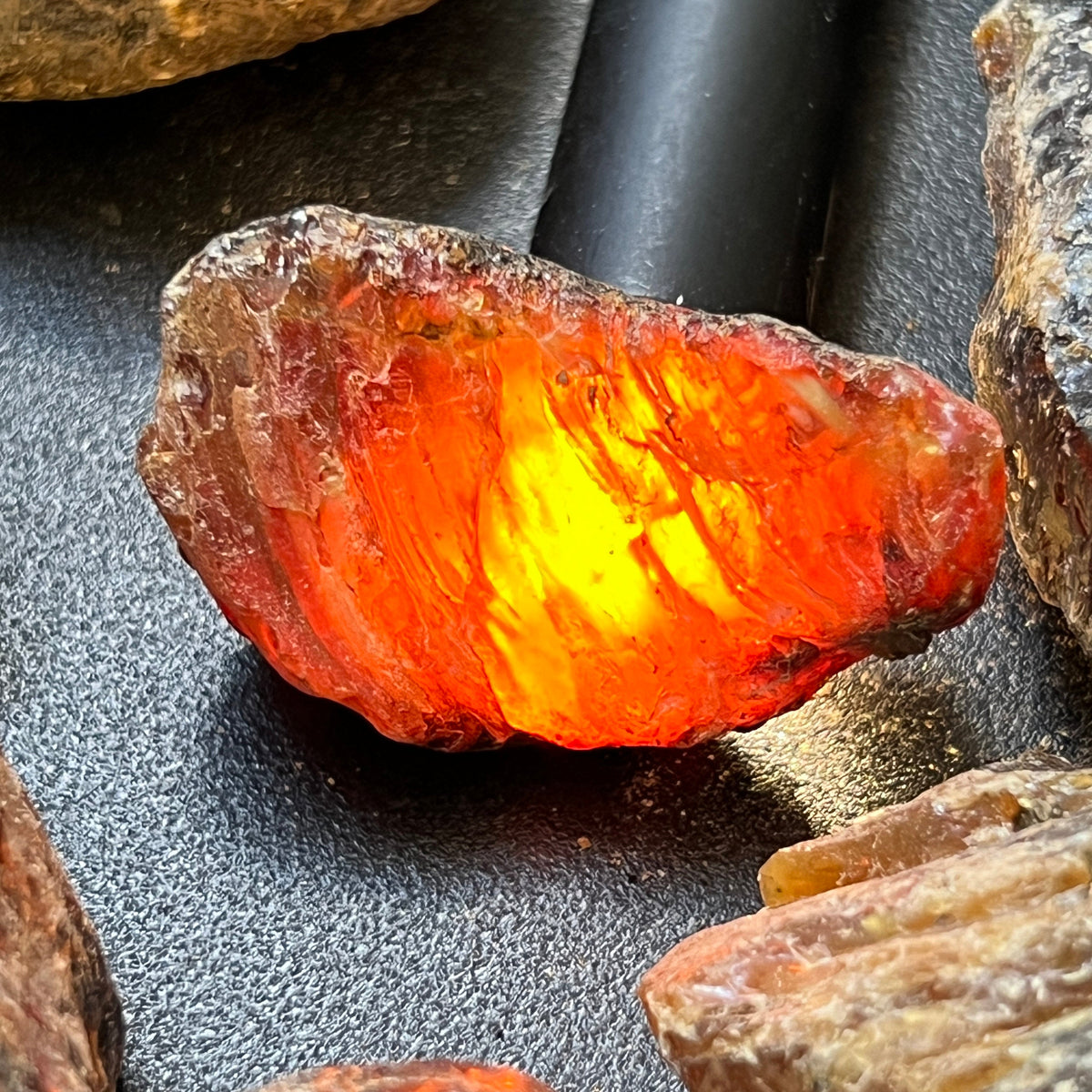 Black Amber Rough Stones - Indonesia