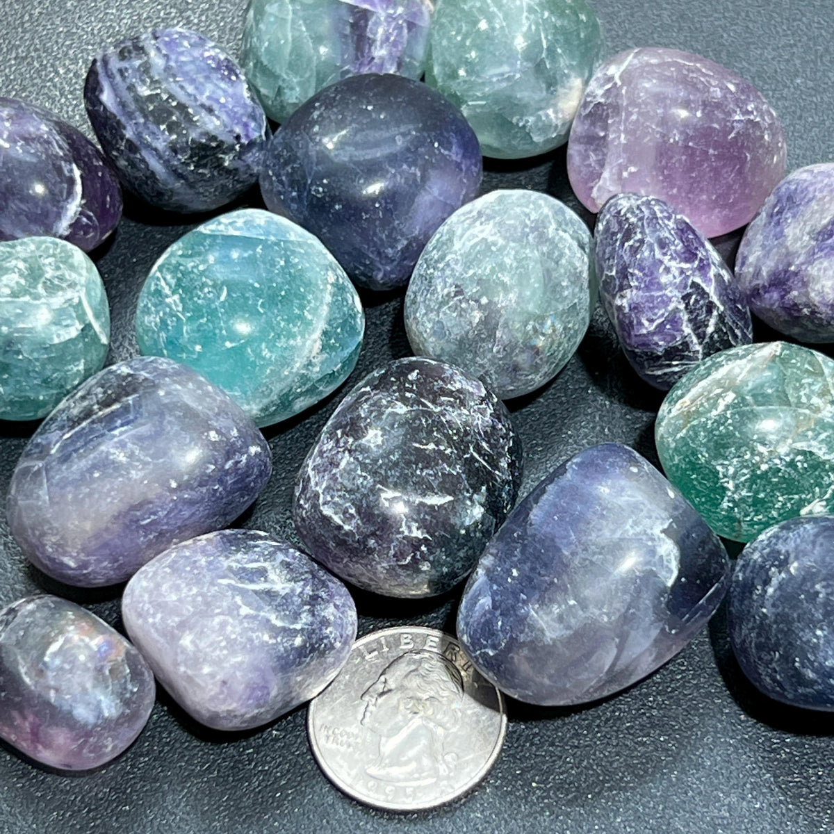 Rainbow Fluorite Tumbled Stones