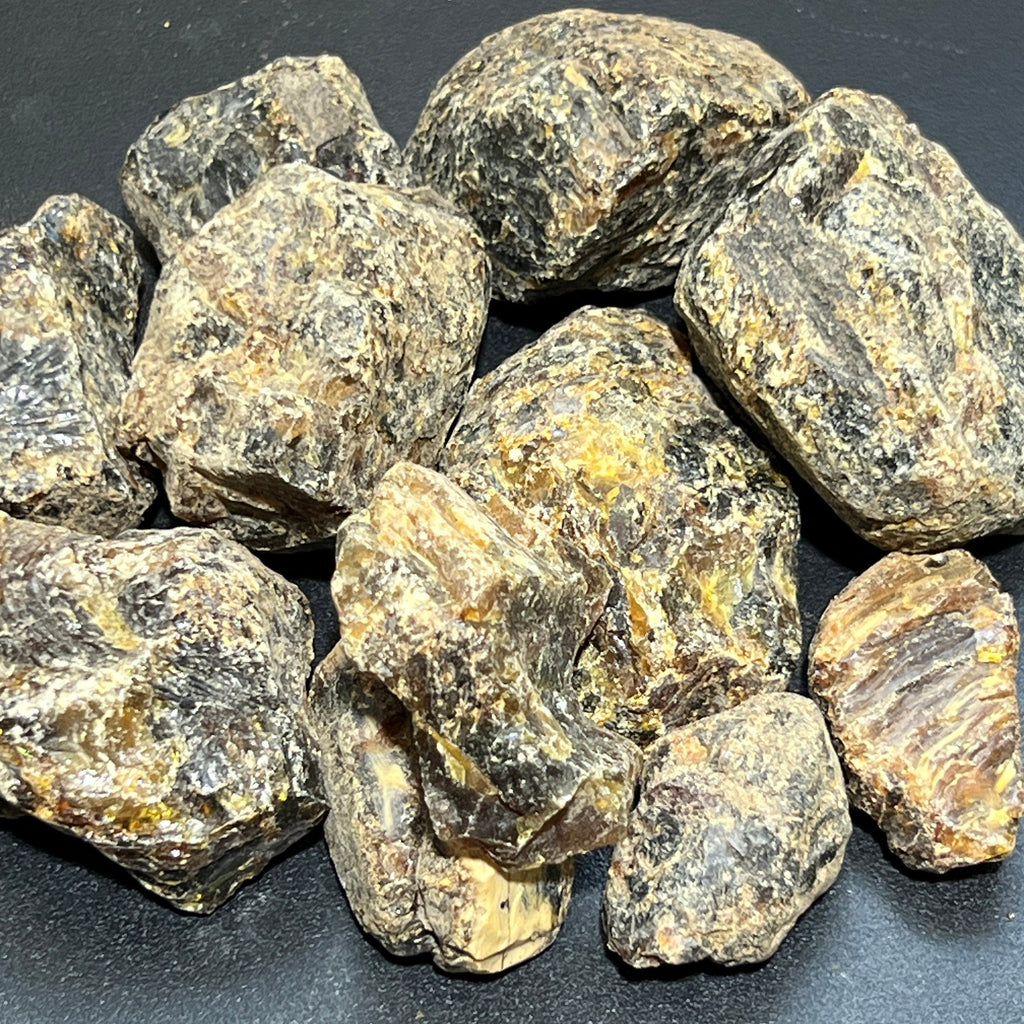 Black Amber Rough Stones - Indonesia