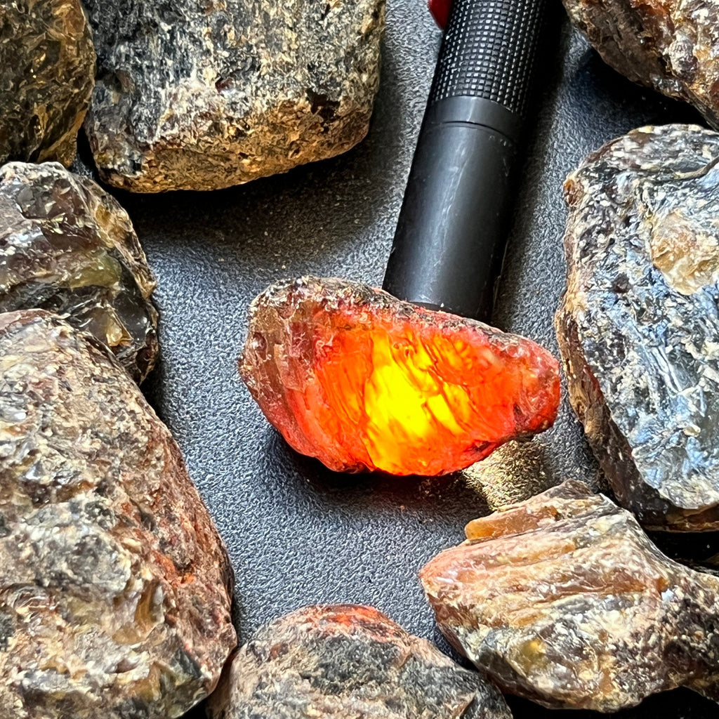 Black Amber Rough Stones - Indonesia