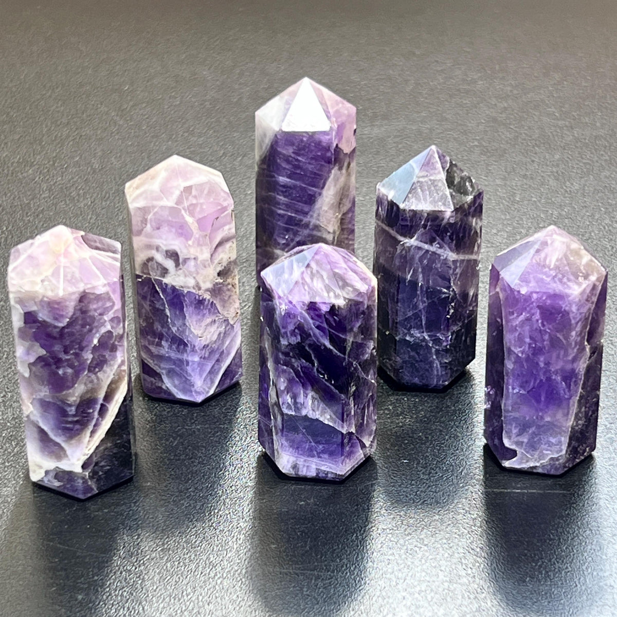 Banded Amethyst Tower - Mini Crystal Point