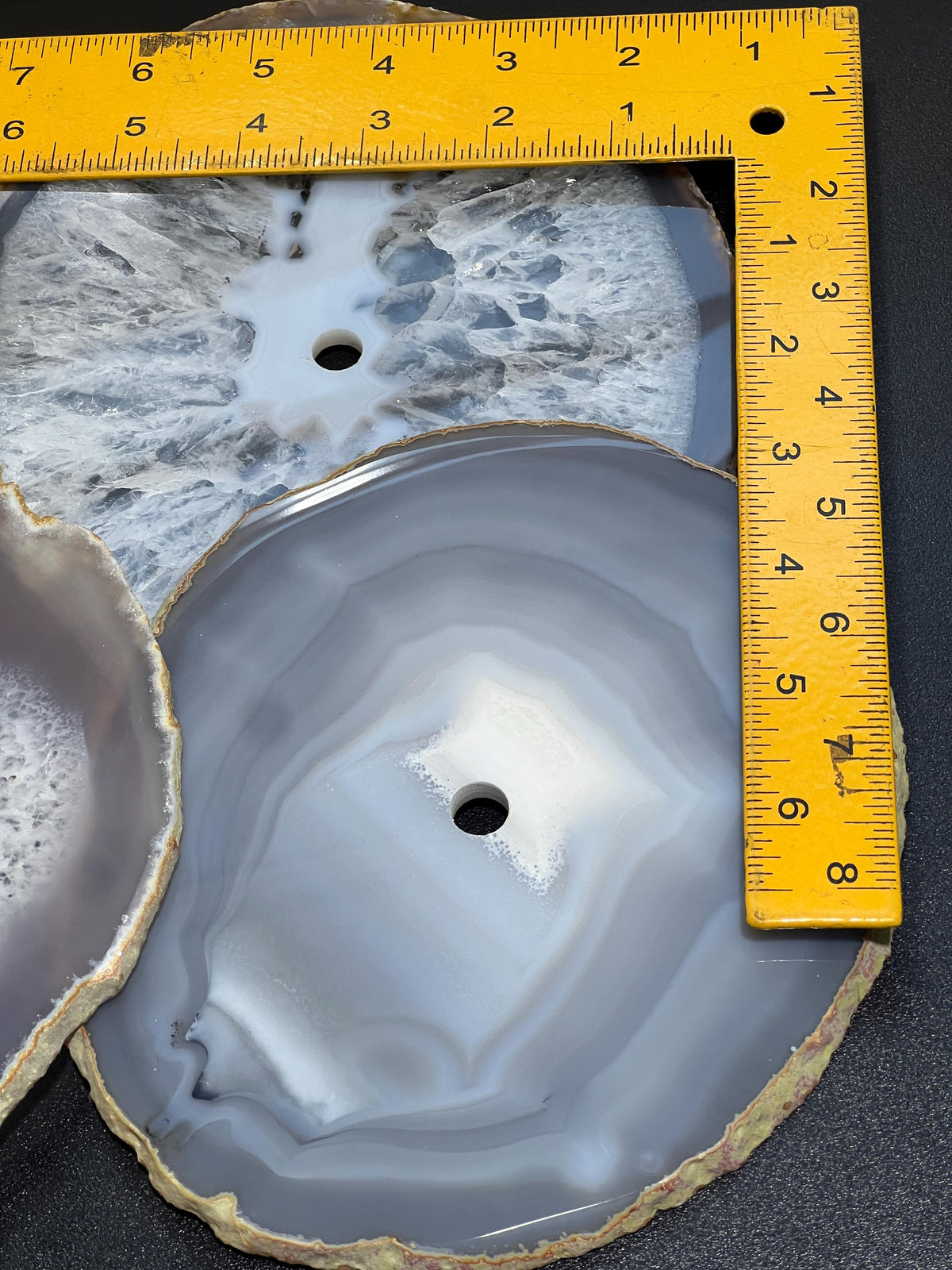 Natural Agate Slice Clock Face - Drilled