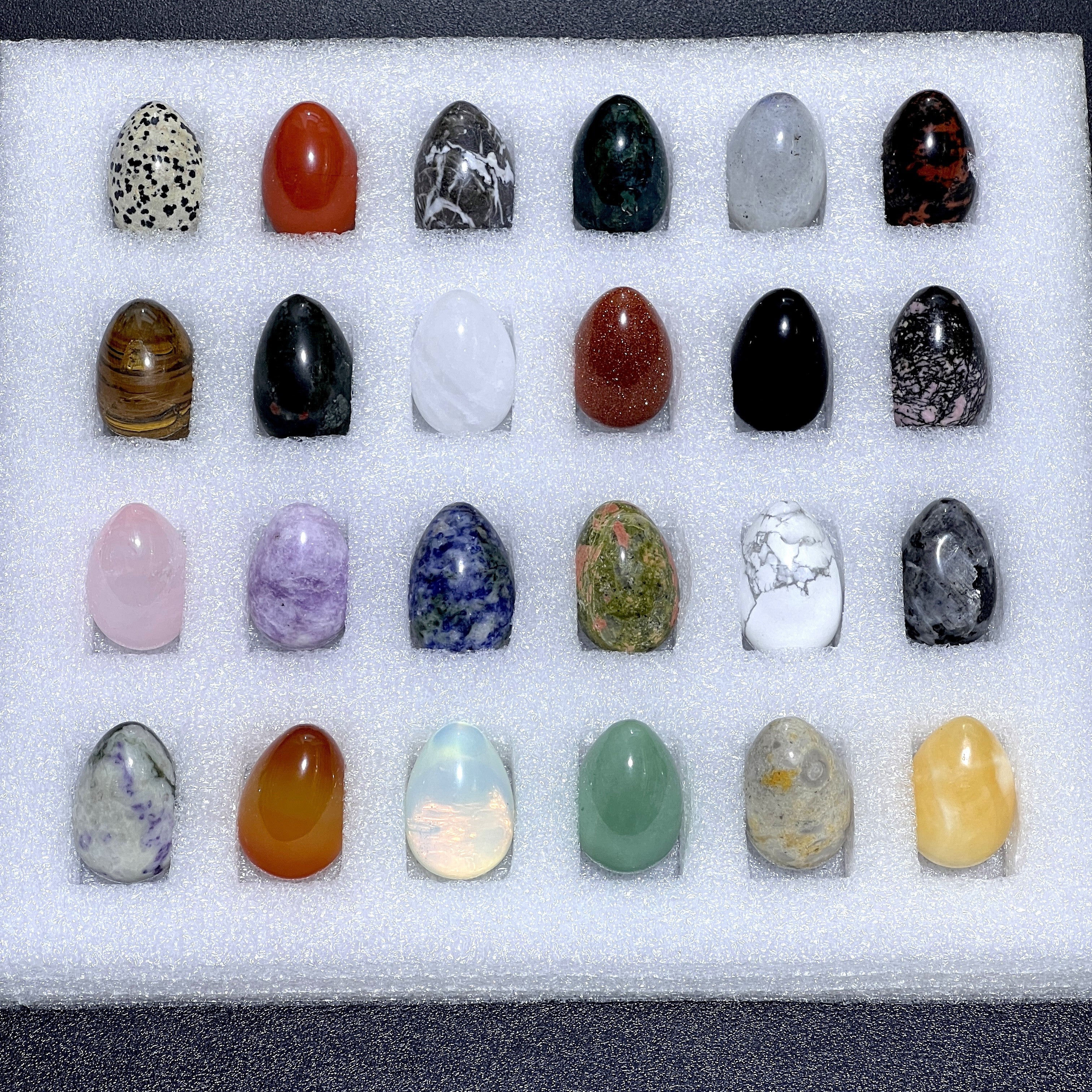 Gemstone Egg Collection Mixed Box (Flat of 24 Pieces)